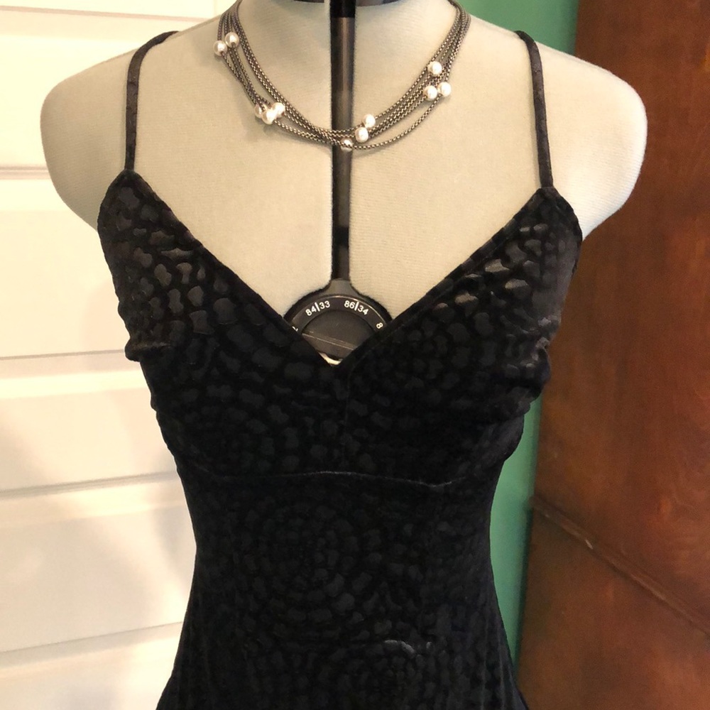 Love Fire Black Velvet Dress - Picture 1 of 5